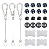 DIY Paw Print Keychain Making Kits DIY-TA0013-74-2