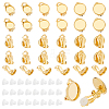 30Pcs 3 Styles Brass Clip-on Earring Findings KK-PH0011-09-1