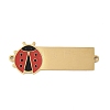 304 Stainless Steel Red Enamel Connector Charms STAS-P377-16G-A-1