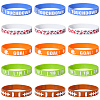35Pcs 5 Colors Silicone Cord Bracelet Wristband BJEW-GF0001-31C-1