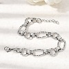 Hammered 304 Stainless Steel Link Chain Bracelets for Women BJEW-L720-01P-3