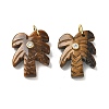 Natural Tiger Eye Carved Pendants GG-CBA67BD-02G-I-1
