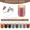 8 Rolls 8 Colors 12-Ply Polyester Thread Cord DIY-SP0003-80B-2