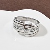 304 Stainless Steel Cubic Zirconia Finger Rings for Women RJEW-F189-04P-3