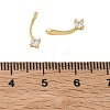 Brass Pave Clear Cubic Zirconia Charms CU-CBA9FFD-11G-02-3