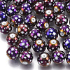 Christmas Electroplate Glass Beads EGLA-R113-07G-1