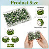 80Pcs Polymer Clay Rhinestone European Large Hole Beads with Silver Color Plated Brass Cores FPDL-LT0001-02B-2