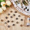 3 Colors 1-Hole Alloy Star with Flat Round Shank Buttons BUTT-GF0004-30B-4