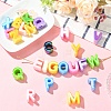 26Pcs 26 Styles UV Plating Opaque Acrylic European Beads OACR-YW0004-32-4