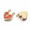 Alloy Enamel Charms X-ENAM-T012-02F-RS-3