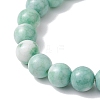 2Pcs 2 Colors 10.5mm Round Opaque Crackle Glass Beaded Stretch Bracelet Sets BJEW-MZ00079-5