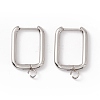 Tarnish Resistant 201 Stainless Steel Hoop Earring Findings STAS-H166-01P-2