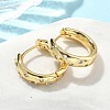 Brass Micro Pave Clear Cubic Zirconia Hoop Earrings EJEW-A132-17G-2