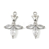 Brass Micro Pave Cubic Zirconia Pendants KK-C107-18B-P-1