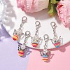 Colorful Angel Resin Pendant Decorations HJEW-JM01909-2