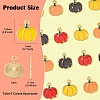 24Pcs 4 Colors Thanksgiving Day Theme Alloy Enamel Pendants ENAM-YW0005-32-3