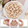 40Pcs 4 Styles Schima Wood European Beads WOOD-PA0001-44-6