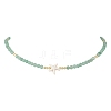 Summer Beach Natural Green Aventurine Round Beaded Necklaces NJEW-JN05262-05-2
