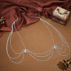 Ally Crystal Rhinestone Multi-Layered Twisted Chain Shoulder Body Chains for Women AJEW-WH0596-745-4