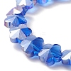Electroplate Glass Plum Blossom Beaded Kids Bracelets BJEW-JB09172-5