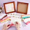 Olycraft 2 Sets 2 Style Unicorn Pattern Photo Frame Needle Felting Kits for Beginners DIY-OC0012-15-3