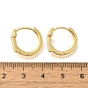 Brass Clear Cubic Zirconia Hoop Earrings EJEW-M047-03G-5