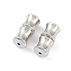 Anti-Tarnish Rhodium Plated 925 Sterling Silver Screw Clasps STER-K173-03P-3