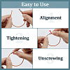 120Pcs 10 Colors Carbon Steel with PVC Wire Cord AJEW-ME0001-39-3