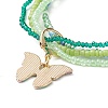 Glass Seed Beads Beaded Multi-strand Bracelets BJEW-JB09072-4