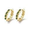 Rack Plating Brass Micro Pave Cubic Zirconia Hoop Earrings KK-E084-80G-1