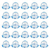 30Pcs UV Plating Acrylic Bead Caps PACR-TA0001-20B-1