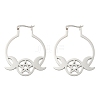 Tarnish Resistant 304 Stainless Steel Hoop Earrings for Women EJEW-F338-01P-1