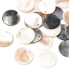 10Pcs Natural Black Lip Shell Pendants SSHEL-YW0001-18-1