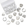 Alloy Cuff Open Rings Sets for Women WG801CE-01-5