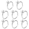 8Pcs Brass Adjustable Ring Findings KK-ME0003-98-1