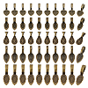 250Pcs 5 Styles Tibetan Style Glue-on Flat Pad Bails TIBEP-GA0001-04A-1