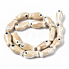 Handmade Porcelain Ceramic Beads Strands PORC-T006-03K-2