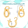 2Pcs 2 Colors Sterling Silver Twister Clasps STER-GA0001-16-2