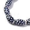 Handmade Blue and White Porcelain Beads Strands PORC-I027-10-3