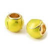 Sports Ball Brass Enamel European Beads KK-CBAF2EC-03G-01-2