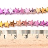 Gradient Color Electroplated Synthetic Non-magnetic Hematite Beads Strands G-A263-F01-03-4