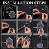 Plastic Minifigures Display Stands with Adjustable Snake Bone Bracket ODIS-WH0070-81A-4