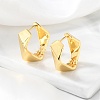 Brass Hoop Earrings EJEW-S249-06G-3