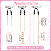 3Pcs 3 Style PU Leather Curb Chain Bag Straps FIND-WR0010-42B-2