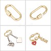 Brass Screw Carabiner Lock Charms LS-KK-T047-07G-4