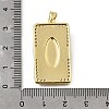 Brass Micro Pave Cubic Zirconia Pendants KK-Q066-17A-G-3