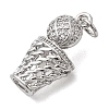 Brass Micro Pave Cubic Zirconia Pendants KK-H092-09B-P-2