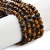 Natural Tiger Eye Beads Strands X-G-G099-4mm-4-5