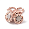 Alloy Rhinestone Magnetic Clasps ALRI-TAC0001-01RG-2