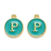 Golden Plated Alloy Enamel Charms ENAM-Q437-15P-1